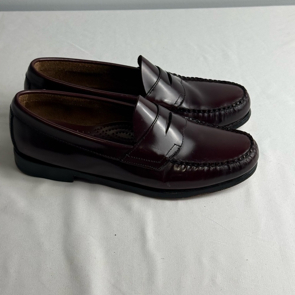 G.H. Bass & Co. Burgundy Leather Penny Loafers - Picture 7 of 16